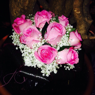 Pink wedding bouquet